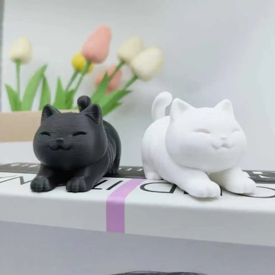 3D Printing Super Cute Creative Simulation Small Fat Cat Statue Ornament, Fashionable Creative Cat Statue, Desktop Decoration