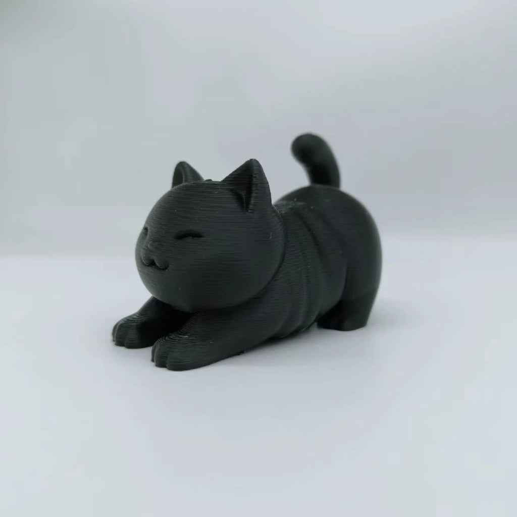 3D Printing Super Cute Creative Simulation Small Fat Cat Statue Ornament, Fashionable Creative Cat Statue, Desktop Decoration