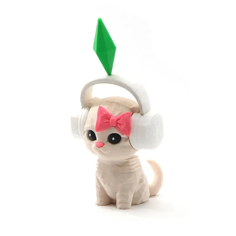 Cute Plumbob Dancing Cat Car Accessory The Sims Inspired Cat Figurine Ornament Creative Dashboard Decor For Car Interior & Desk
