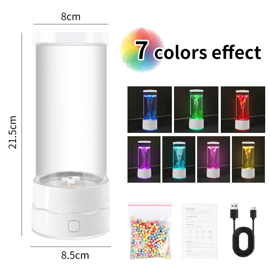 Creative LED Tornado Night Light USB Multi-Color Changing Atmosphere Lamp For Children Adult Birthday Gift Home Bedroom Decor