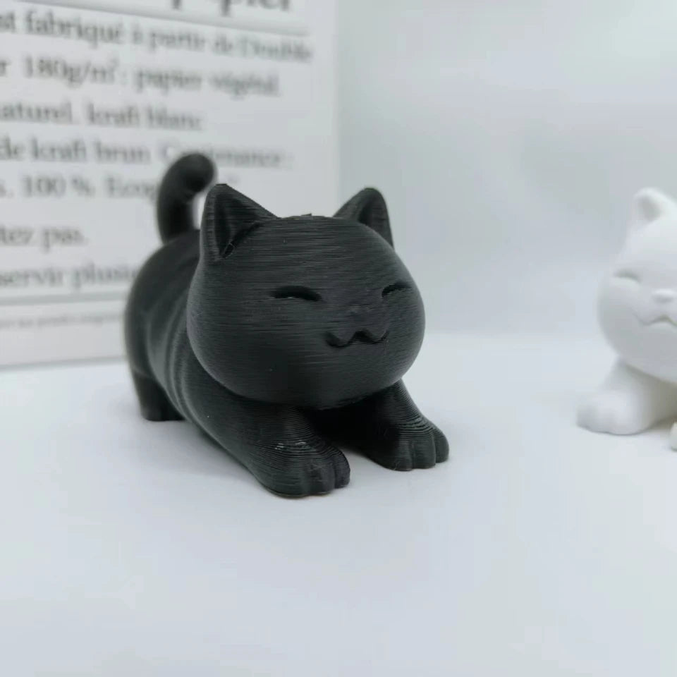 3D Printing Super Cute Creative Simulation Small Fat Cat Statue Ornament, Fashionable Creative Cat Statue, Desktop Decoration