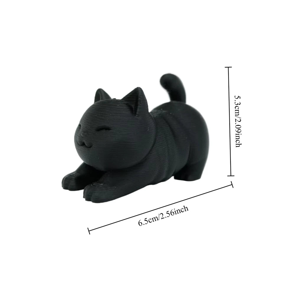 3D Printing Super Cute Creative Simulation Small Fat Cat Statue Ornament, Fashionable Creative Cat Statue, Desktop Decoration