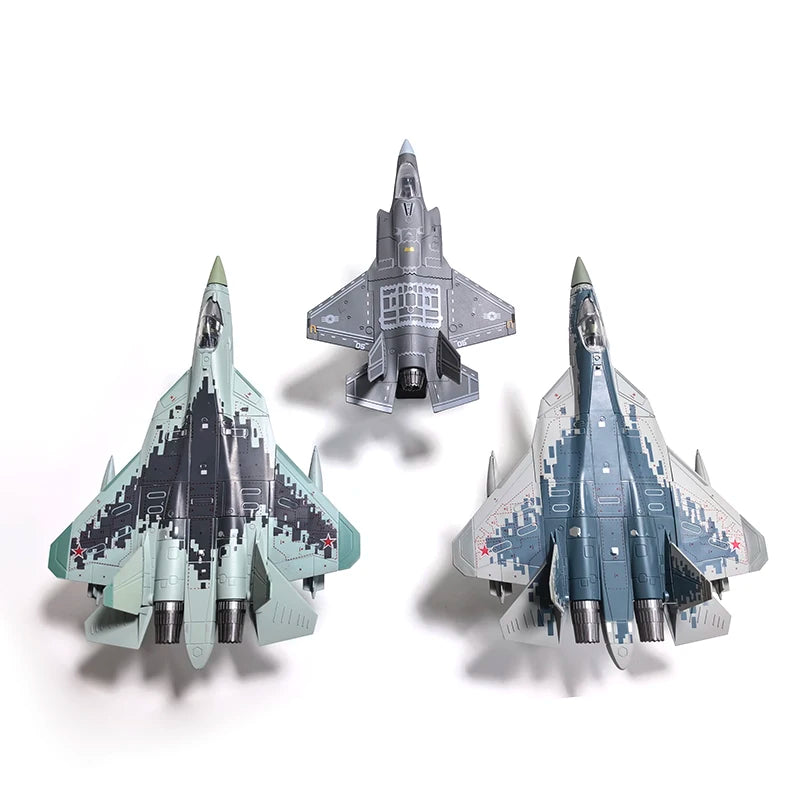 SU-57S Fighter 1/72 Plastic Assembly Military Plane Model Home Placement Collection decoration Creative Gift (including base
