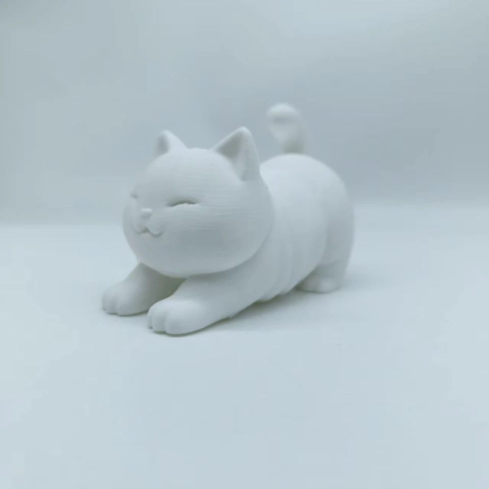 3D Printing Super Cute Creative Simulation Small Fat Cat Statue Ornament, Fashionable Creative Cat Statue, Desktop Decoration