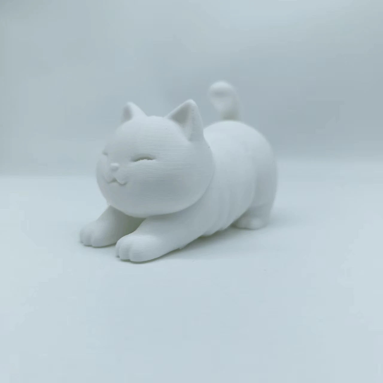 3D Printing Super Cute Creative Simulation Small Fat Cat Statue Ornament, Fashionable Creative Cat Statue, Desktop Decoration